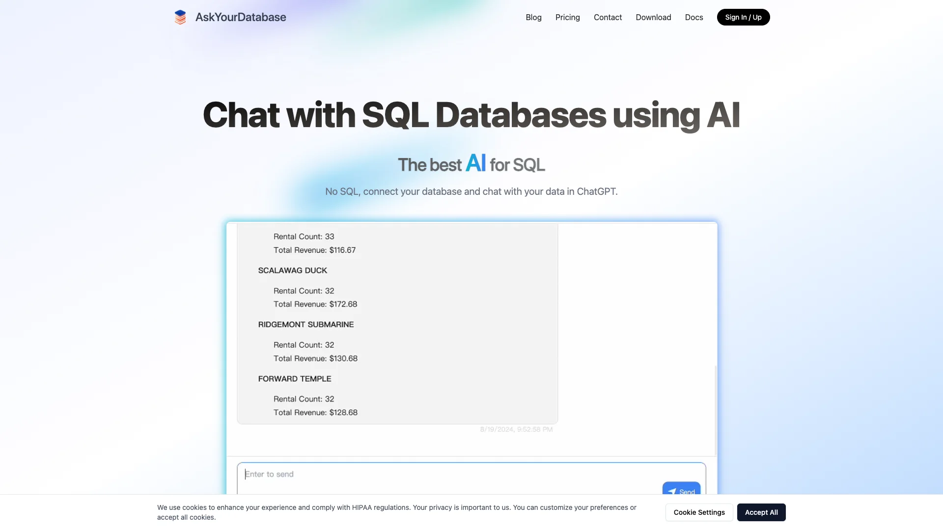 AskYourDatabase preview