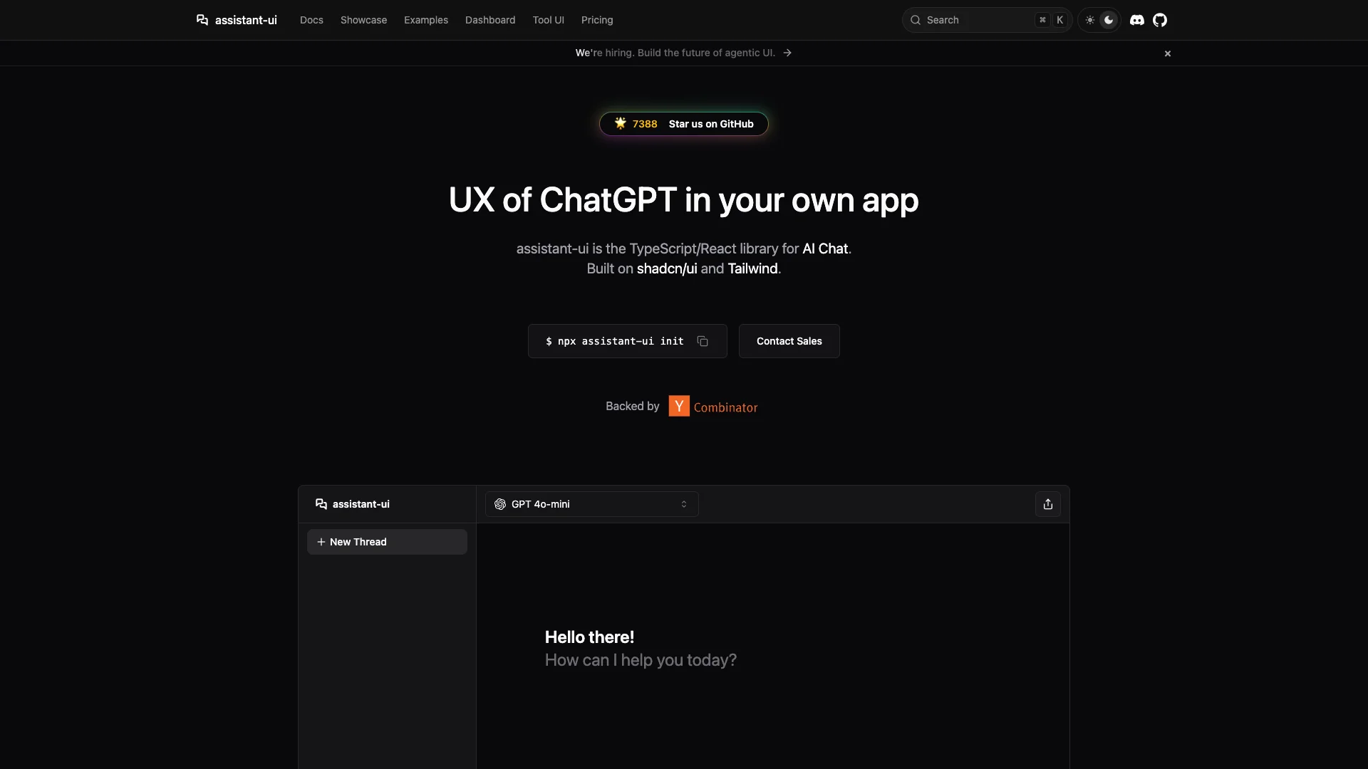 assistant-ui preview