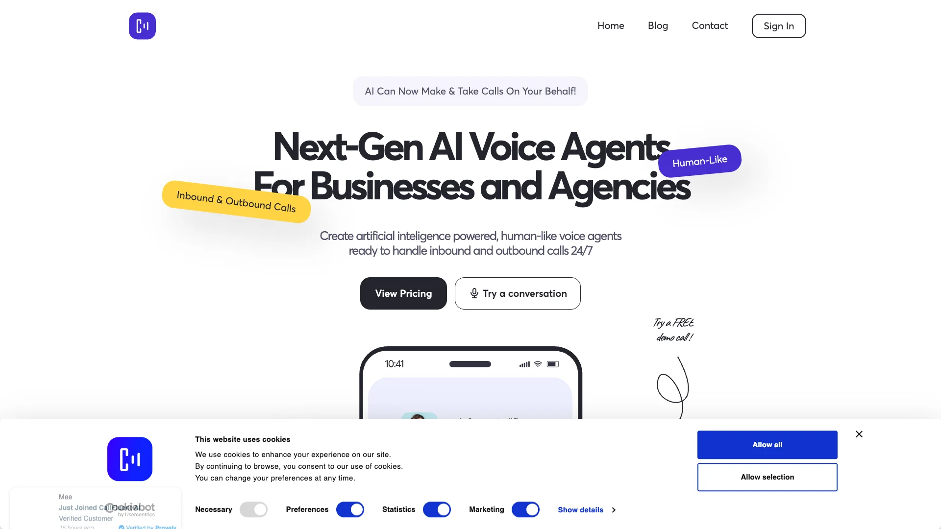 CallFluent AI preview