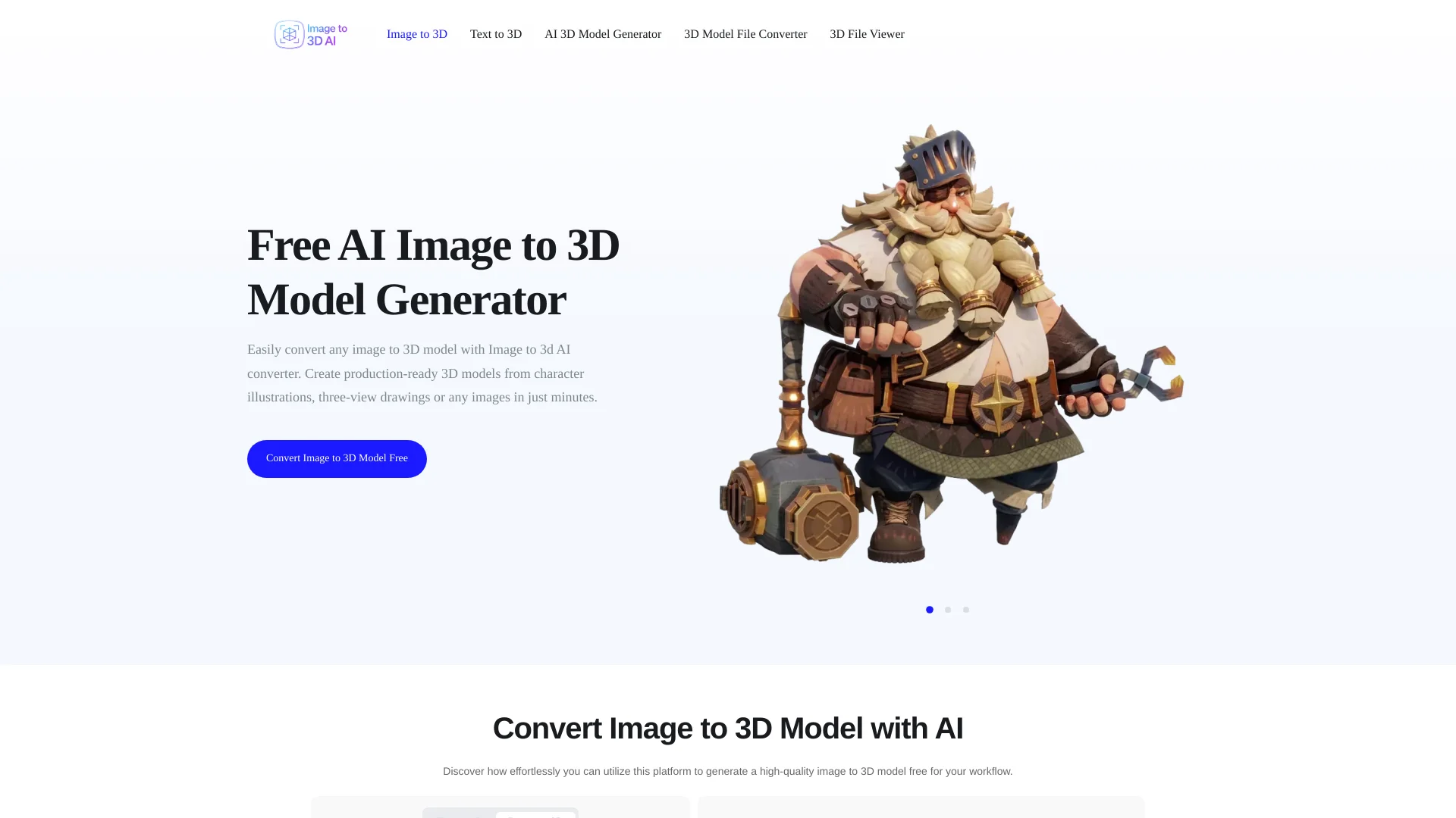Image to 3D AI preview