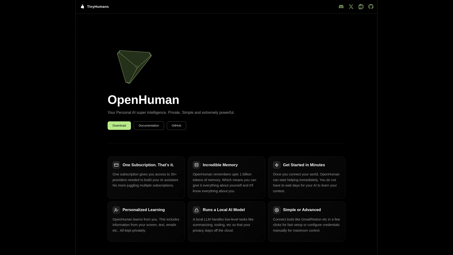 OpenHuman preview