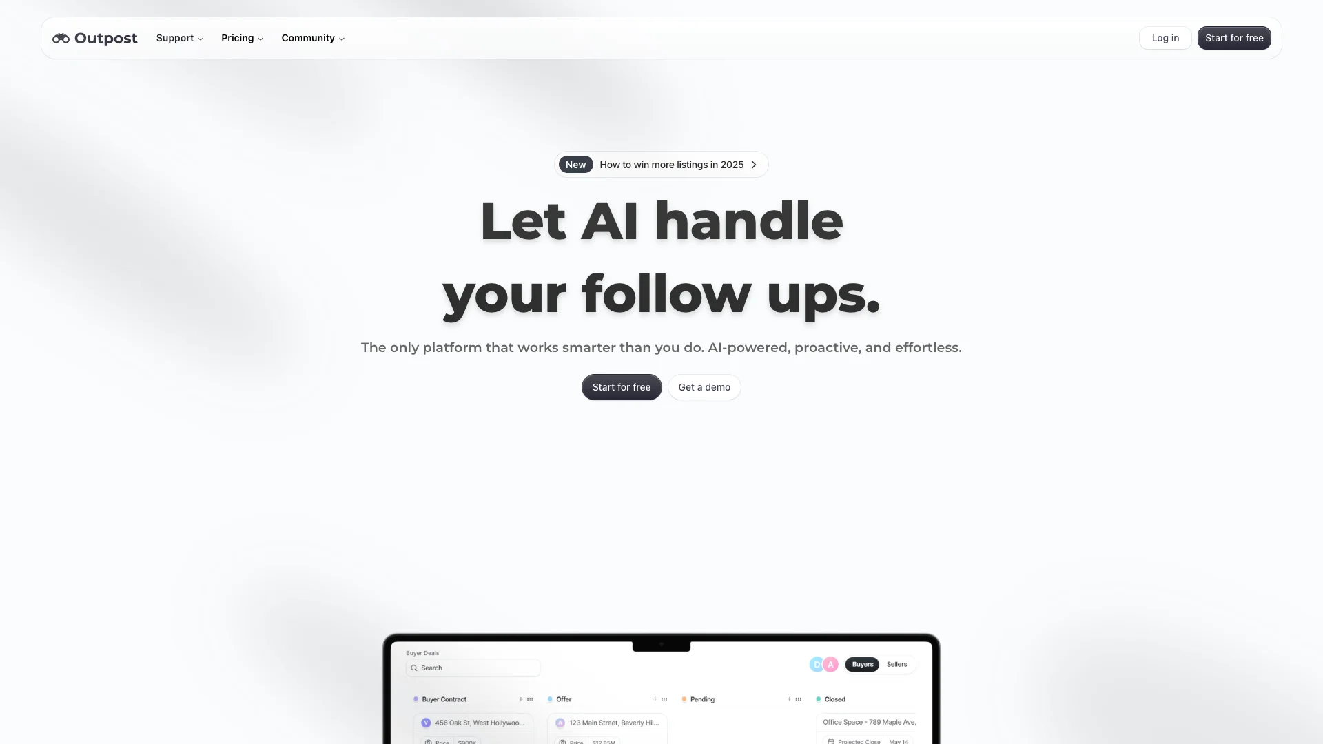 Outpost CRM preview