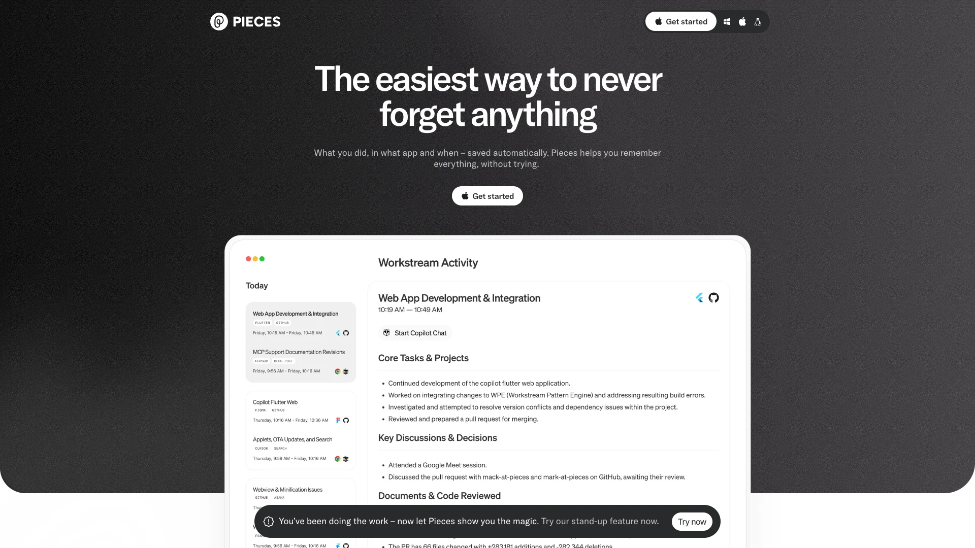 Pieces preview