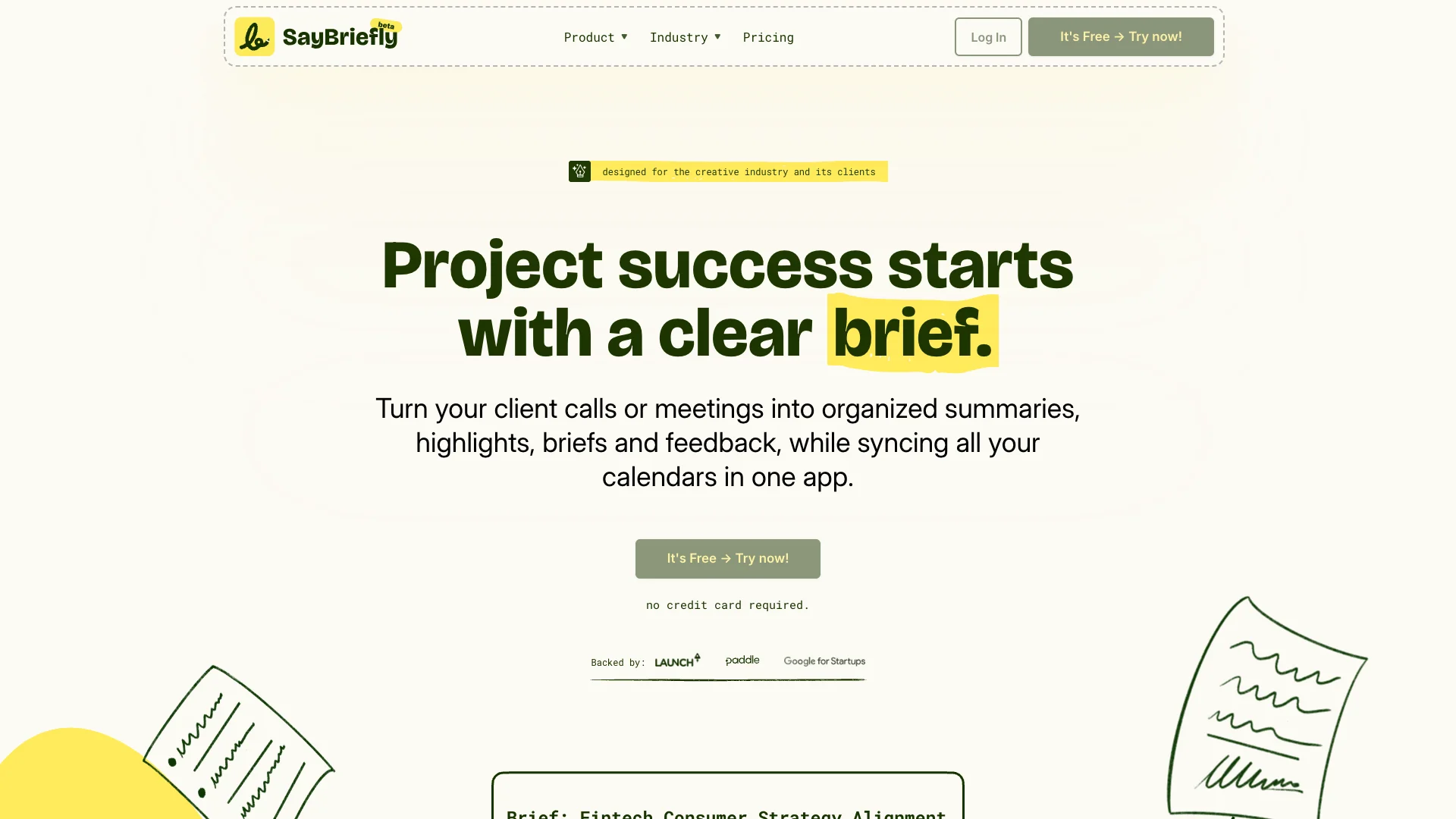 SayBriefly preview