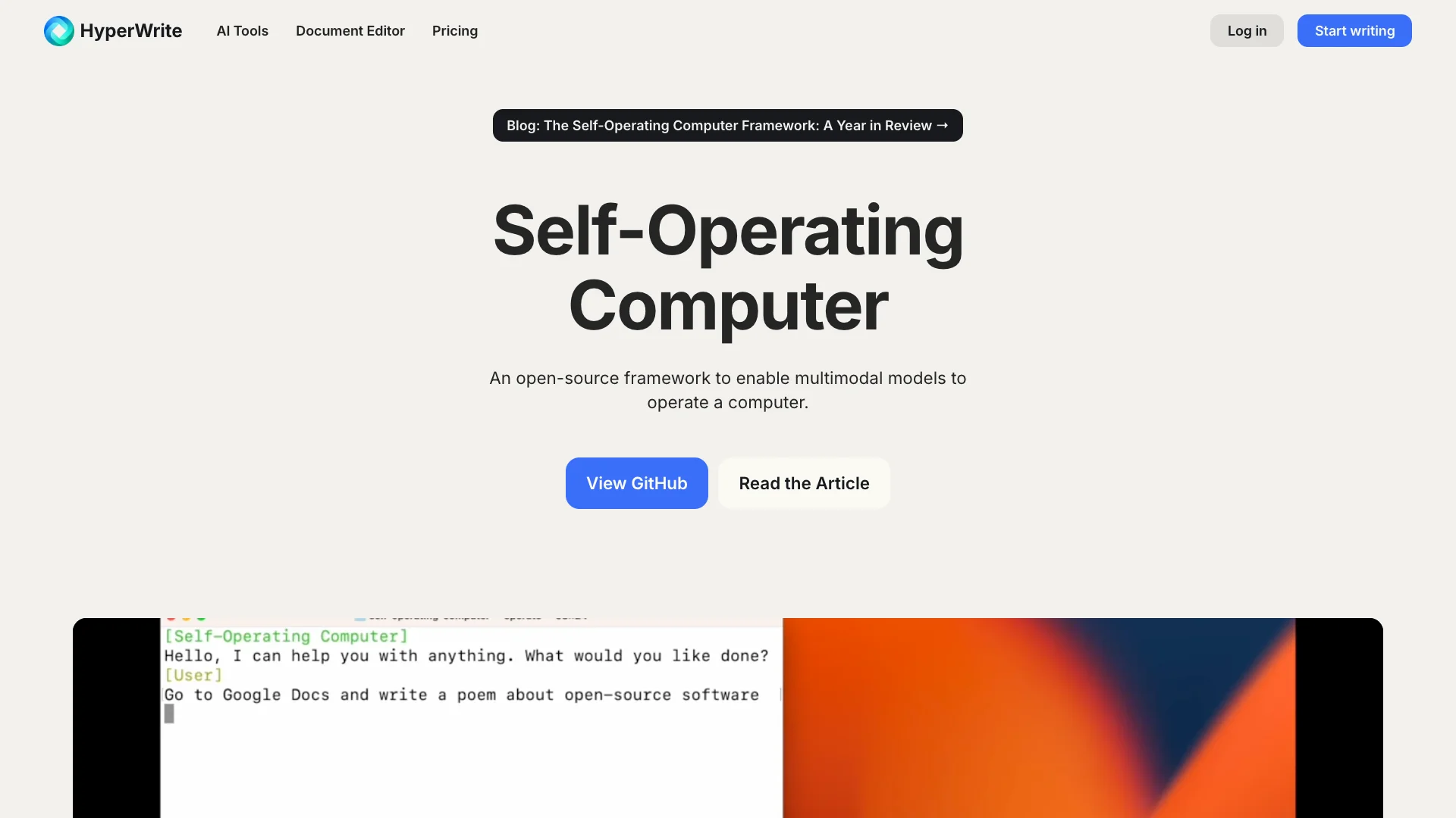 Self-Operating Computer preview