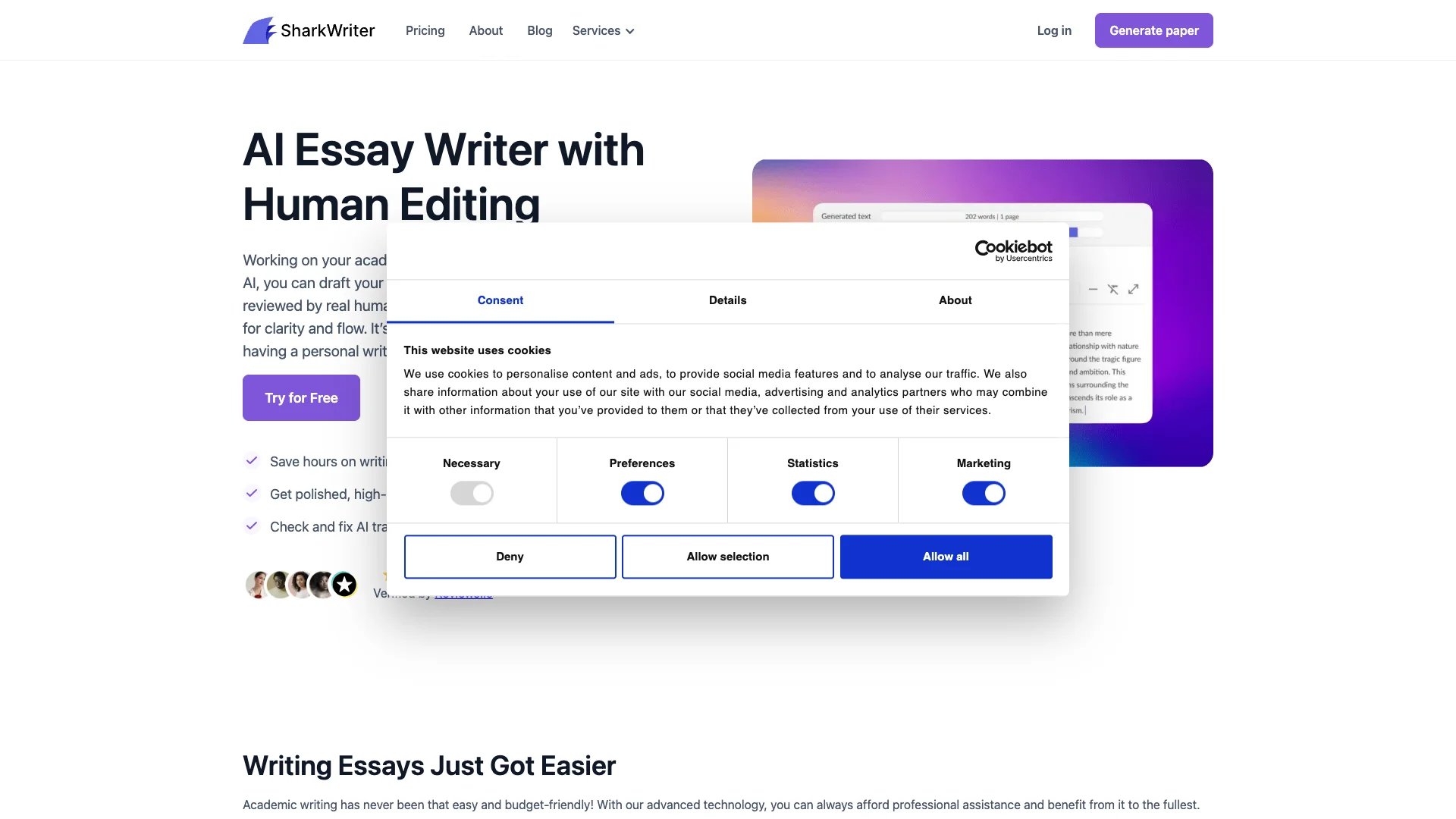 Sharkwriter preview