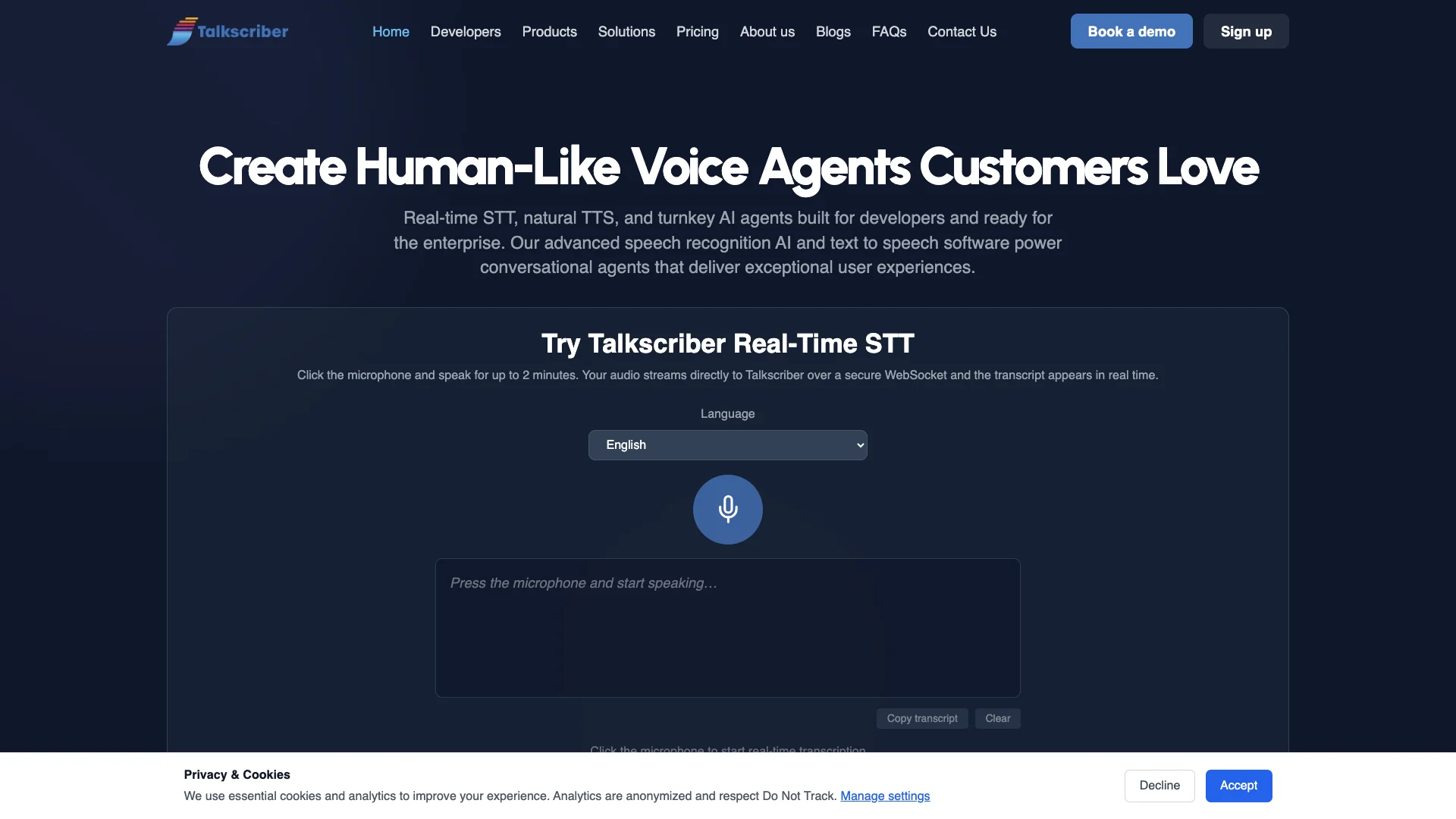 Talkscriber preview