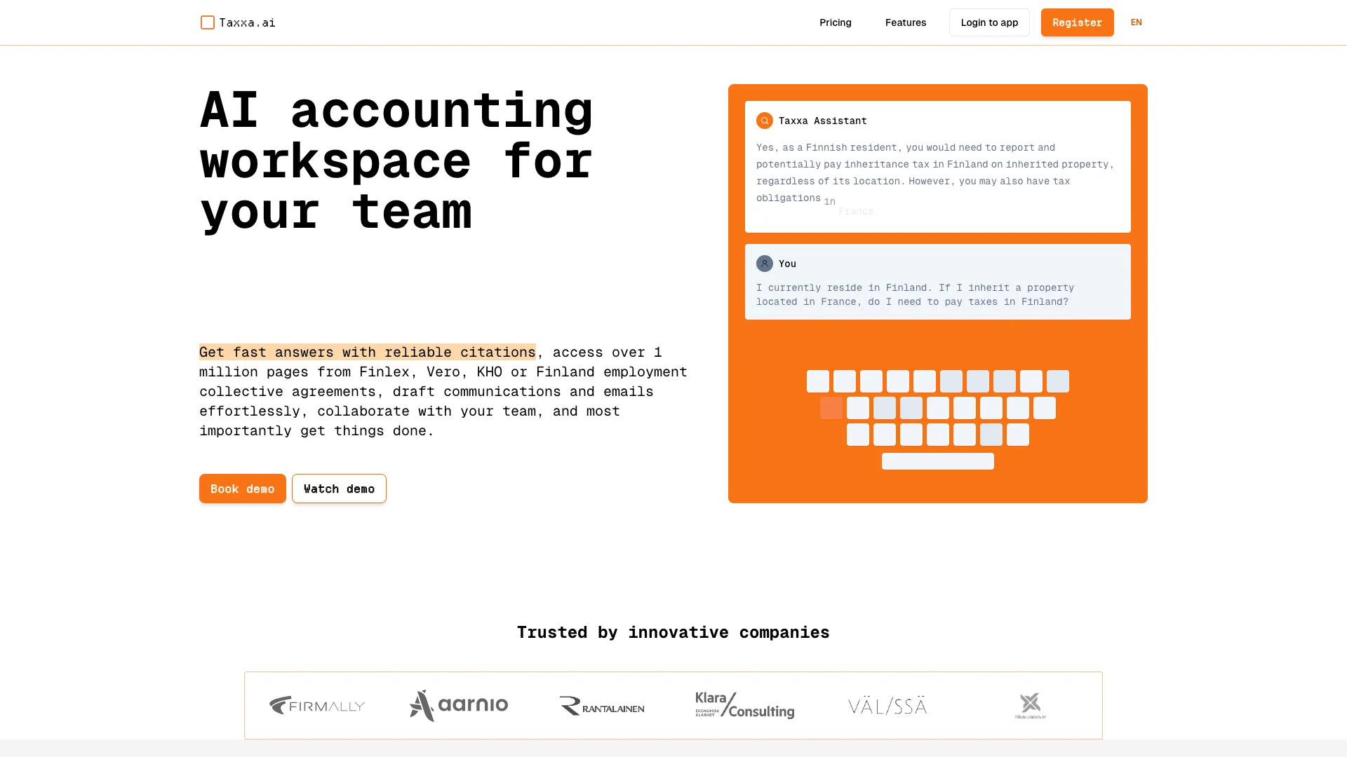 Taxxa.ai preview